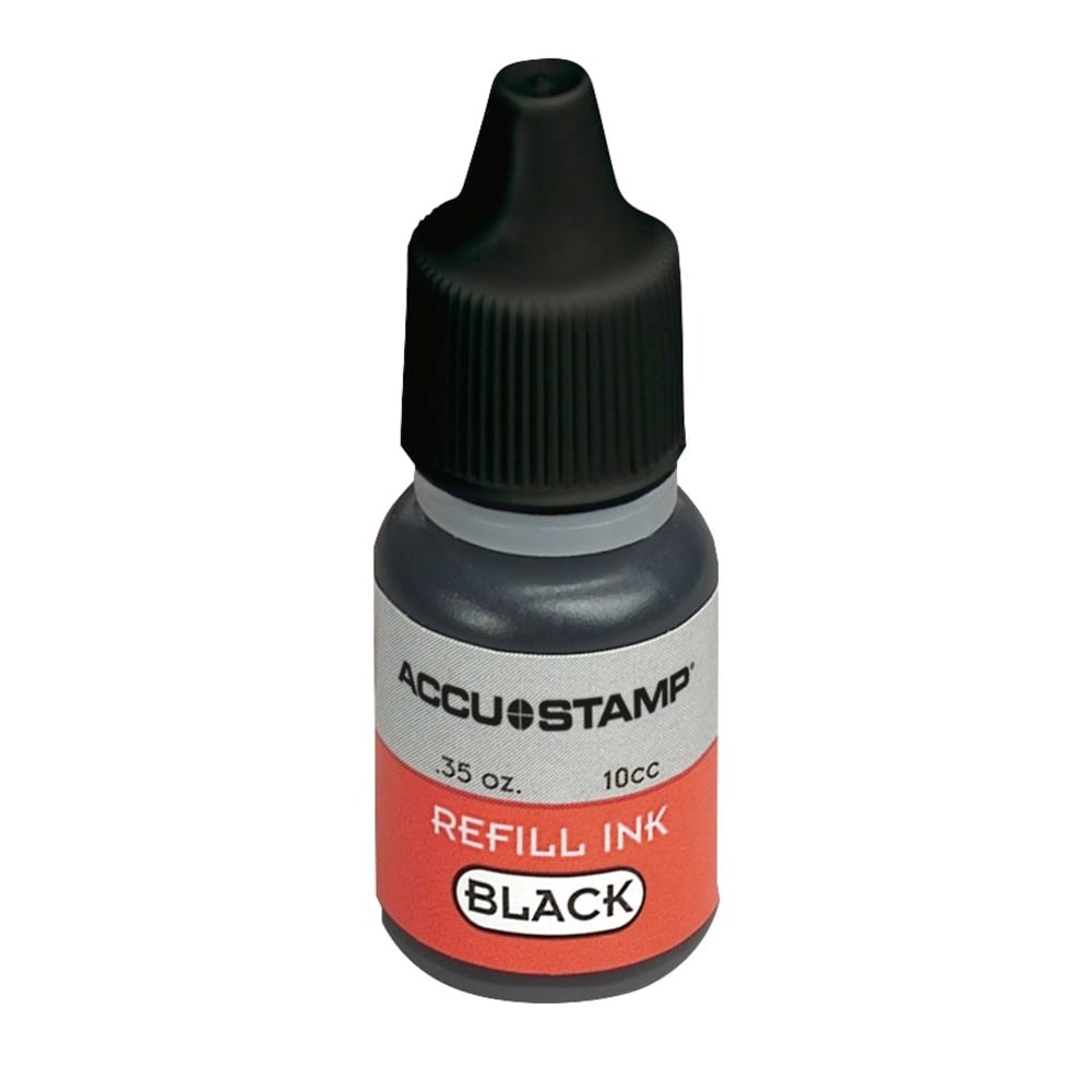 AccuStamp Pre-Ink Refill Ink for Pre-Inked Stamps, Black (Min Order Qty 10) MPN:90684