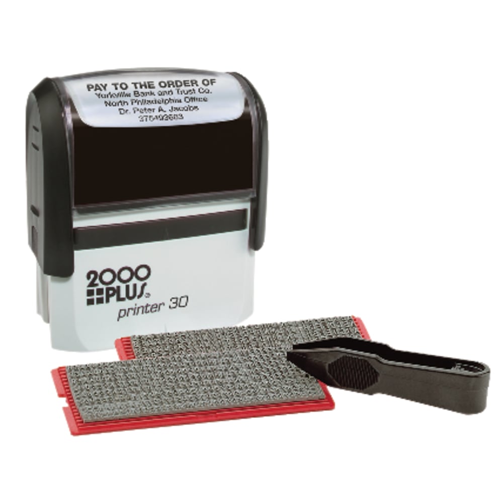 Cosco 2000PLUS Self-Inking Print Kit, 1 7/8in x 3/4in Impression, Black (Min Order Qty 6) MPN:COS030600