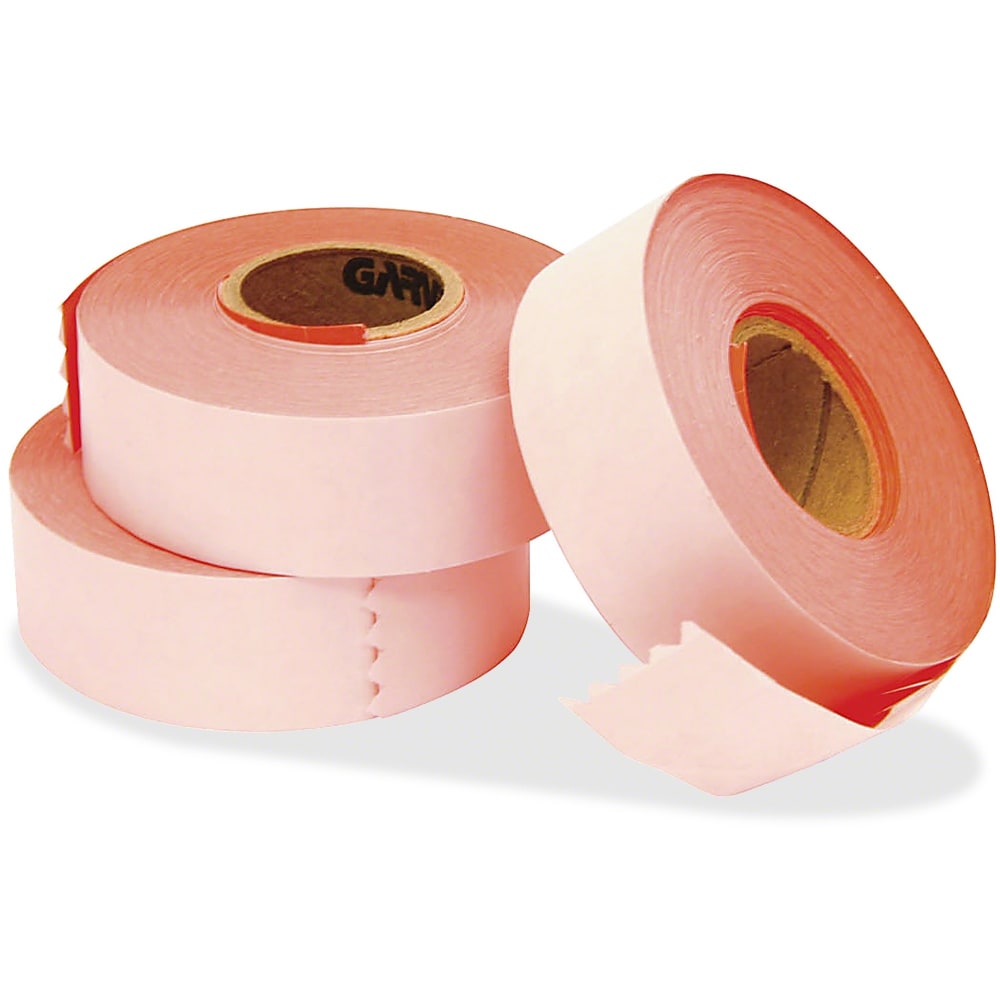 Garvey Contact 22-77 Labelers 2-line Labels - 5/8in Width x 13/16in Length - Rectangle - Fluorescent Red - Paper - 1000 / Roll - 1 / Each (Min Order Qty 5) MPN:90951