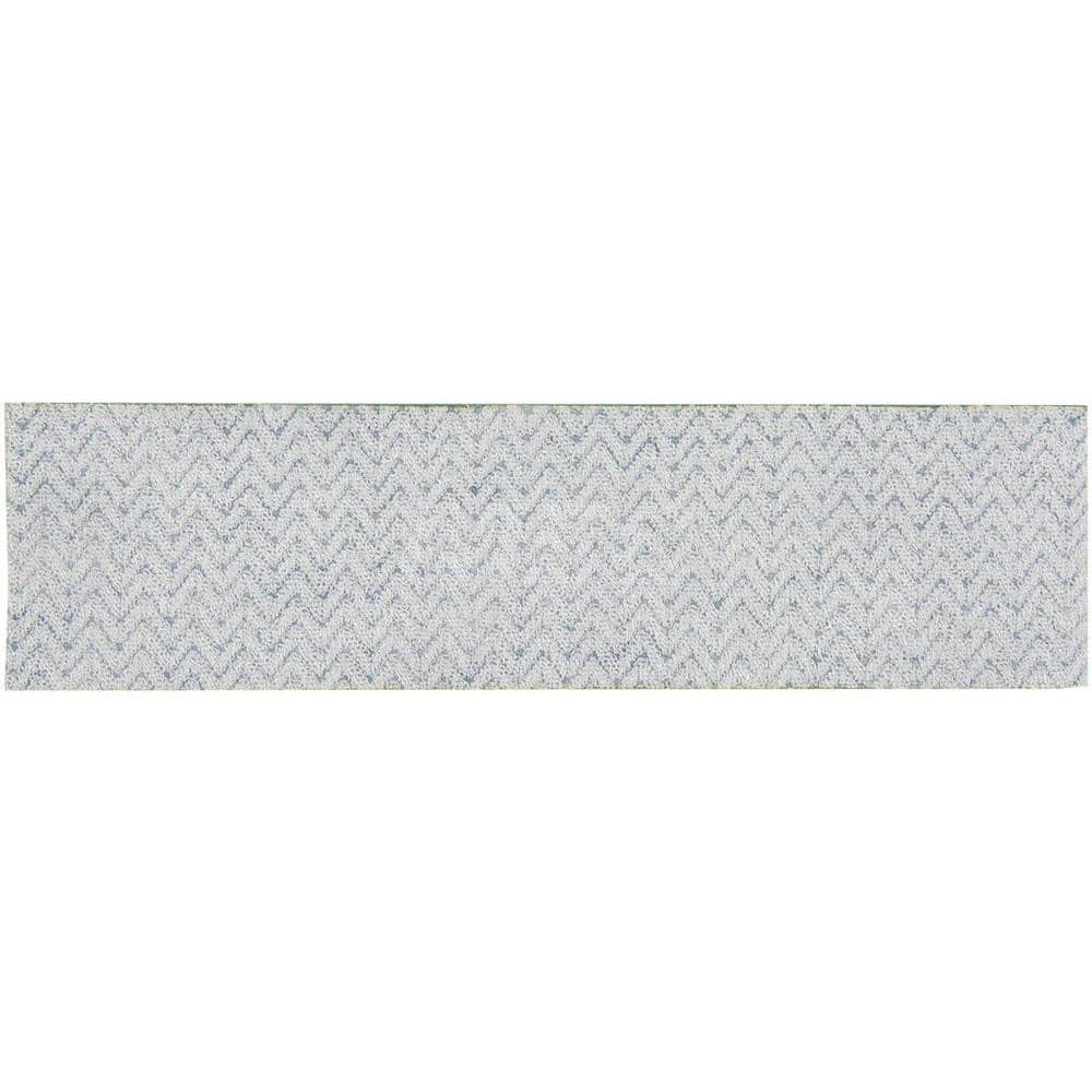 Wet Mop Pad: Hook & Loop, White & Blue Mop, Microfiber & Foam MPN:PRMM3001