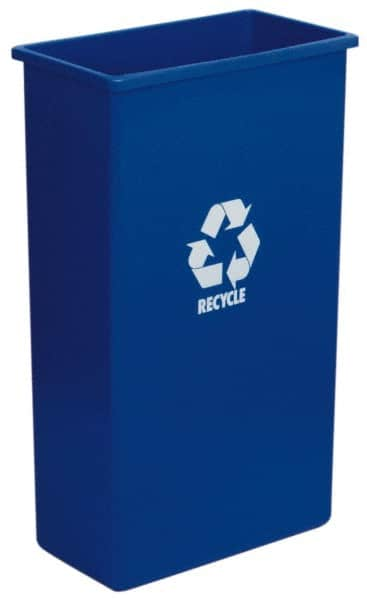 Recycling Container: 23 gal, Rectangle, Blue MPN:8322