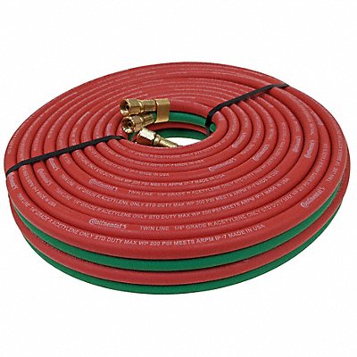 Twin Line Welding Hose 1/4 100 ft. MPN:TWR-04-100BB