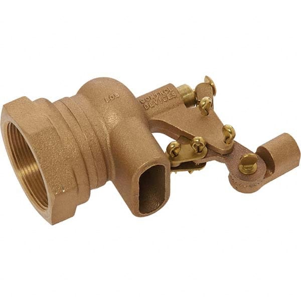 Float Valves, End Connection: NPTF x Plain , Valve Body Material: Brass , Float Material: Brass  MPN:R610-2