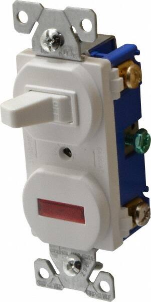 1 Pole, 120 VAC, 15 Amp, Flush Mounted, Combination Switch with Pilot Light MPN:277W-BOX