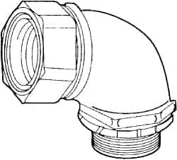 Conduit Connector: For Liquid-Tight, Malleable Iron, 1