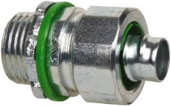 Conduit Connector: For Liquid-Tight, Steel, 3/8