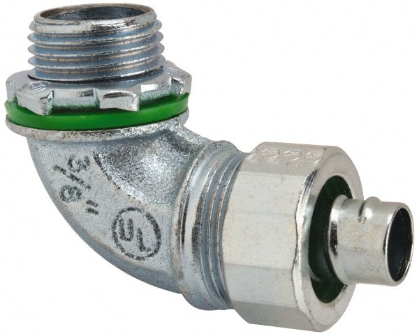 Conduit Connector: For Liquid-Tight, Malleable Iron, 3/8