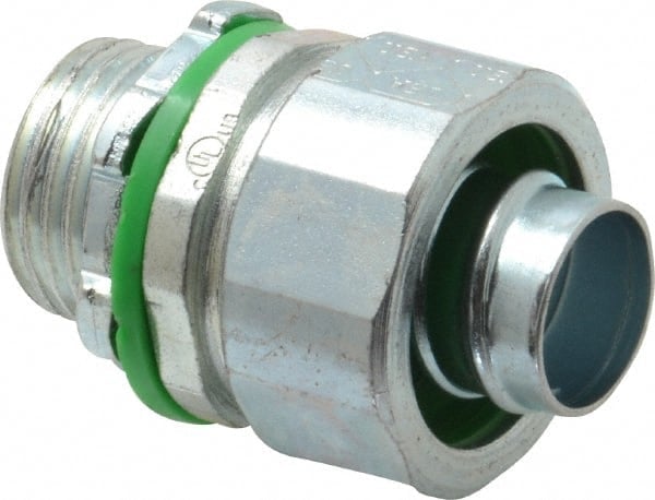 Conduit Connector: For Liquid-Tight, Steel, 1/2