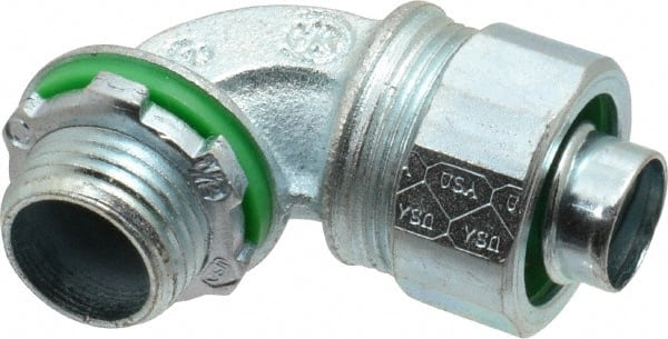 Conduit Connector: For Liquid-Tight, Malleable Iron, 1/2