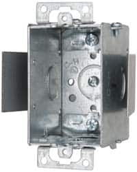 Electrical Switch Box: Steel, Rectangle, 3