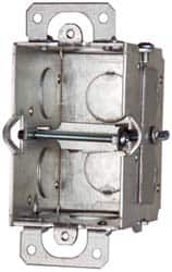 Electrical Switch Box: Steel, Rectangle, 3