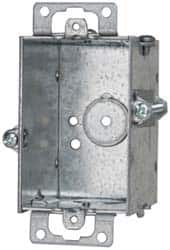 Electrical Switch Box: Steel, Rectangle, 3