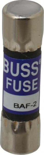 Cartridge Fast-Acting Fuse: 2 A, 10.3 mm Dia MPN:BAF-2