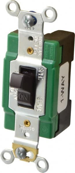 1 Pole, 120 to 277 VAC, 30 Amp, Industrial Grade Toggle Wall Switch MPN:3031B