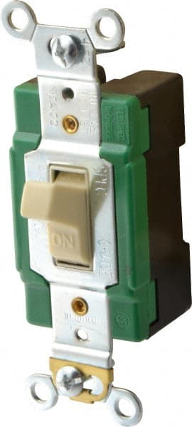 1 Pole, 120 to 277 VAC, 30 Amp, Industrial Grade Toggle Wall Switch MPN:3031V