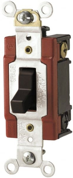 3 Pole, 120 to 277 VAC, 20 Amp, Industrial Grade Toggle Three Way Switch MPN:AH1223B