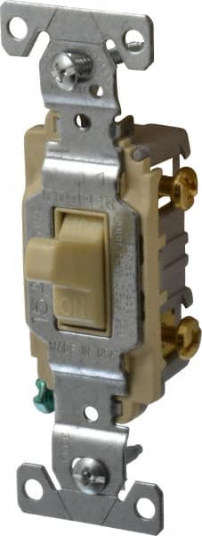 1 Pole, 120 to 277 VAC, 15 Amp, Commercial Grade Toggle Wall Switch MPN:CS115V