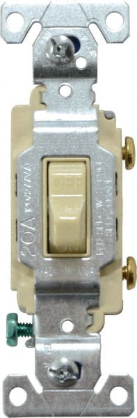 1 Pole, 120 to 277 VAC, 20 Amp, Commercial Grade Toggle Wall Switch MPN:CS120V