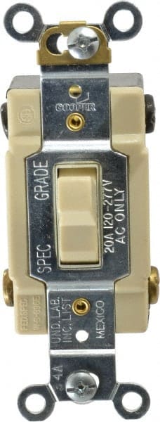 4 Pole, 120 to 277 VAC, 20 Amp, Commercial Grade Toggle Four Way Switch MPN:CSB420V