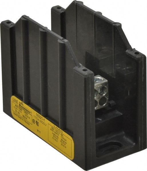 1 Pole, 175 Amp, 8-2/0 AWG (Al), 14-2/0 AWG (Cu) Primary, 4-14 AWG (Cu), 4-8 AWG (Al) Secondary, Thermoplastic Power Distribution Block MPN:16321-1