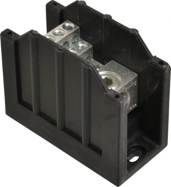 1 Pole, 310 Amp, 350 kcmil-6 AWG (Cu/Al) Primary, 4-12 AWG (Al), 4-14 AWG (Cu) Secondary, Thermoplastic Power Distribution Block MPN:16370-1