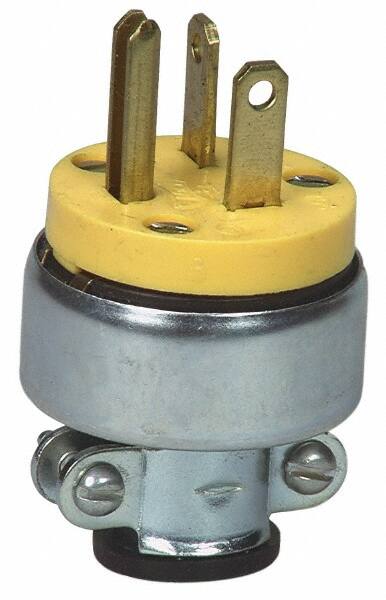 Straight Blade Plug: Commercial, 6-20P, 250VAC, Yellow MPN:3809-BOX