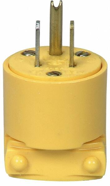 Straight Blade Plug: Commercial, 5-15P, 125VAC, Yellow MPN:4867-BOX