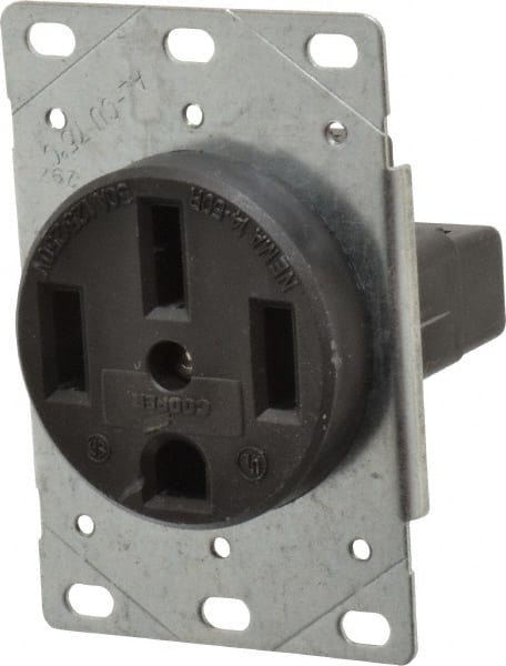 Straight Blade Single Receptacle: NEMA 14-50R, 50 Amps, Ungrounded MPN:1258-SP