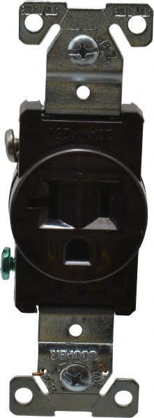 Straight Blade Single Receptacle: NEMA 5-20R, 20 Amps, Self-Grounding MPN:5361B