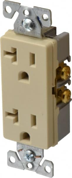 Straight Blade Duplex Receptacle: NEMA 5-20R, 20 Amps, Self-Grounding MPN:6352V