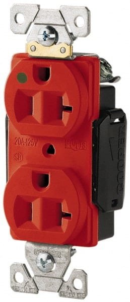 Straight Blade Duplex Receptacle: NEMA 5-20R, 20 Amps, Self-Grounding MPN:AH8300RD