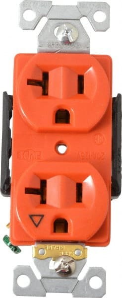 Straight Blade Duplex Receptacle: NEMA 5-20R, 20 Amps, Isolated Ground MPN:IG5362RN