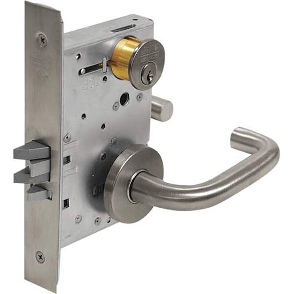 Lever Locksets, Type: Entrance, Door Thickness: 1-3/4, Key Type: Conventional, Back Set: 2-3/4, For Use With: Commercial Doors, Finish/Coating: Satin Chrome MPN:ML2051 LWA 626