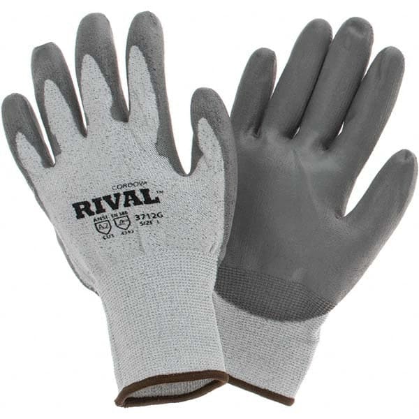 Cut-Resistant Gloves: Size L, ANSI Cut A2, Polyurethane, HPPE MPN:3712GL