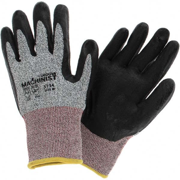 Cut, Puncture & Abrasive-Resistant Gloves: Size M, ANSI Cut A4, ANSI Puncture 4, Foam Nitrile, HPPE MPN:3734M