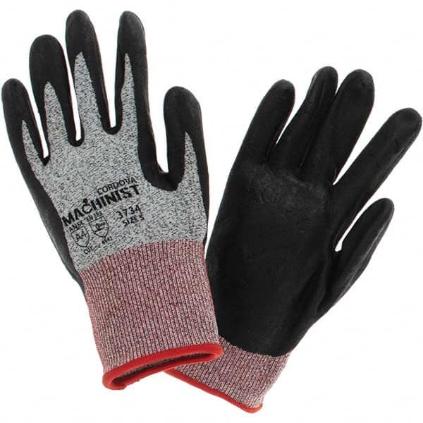 Cut, Puncture & Abrasive-Resistant Gloves: Size S, ANSI Cut A4, ANSI Puncture 4, Foam Nitrile, HPPE MPN:3734S