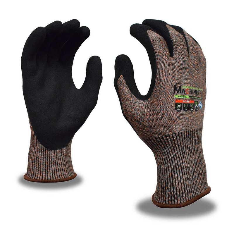 Puncture-Resistant Gloves:  Size  2X-Large,  ANSI Cut  A5,  ANSI Puncture  3,  Sanded Nitrile,   HPPG High Performance Polyethylene Graphene MPN:3744SNXXL