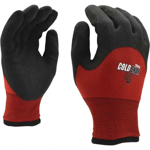 General Purpose Work Gloves: Large, Polyvinylchloride Coated, Brushed Acrylic Inner & Nylon Outer MPN:3905L