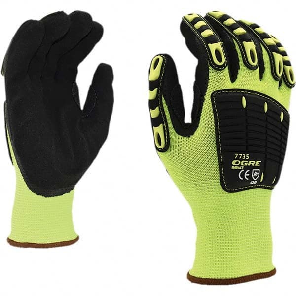 General Purpose Work Gloves: Large, Nitrile Coated, Polyester MPN:7735L