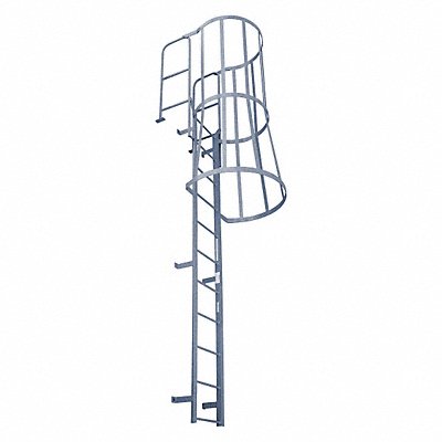 Fixed Ladder w/Safety Cage 9 ft H. MPN:F10WC C1