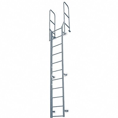 Fixed Ladder WlkThru 13 ft 8 In H Steel MPN:F11W C1