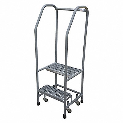 Rolling Ladder 50 in.H x 18 in.W 2 Steps MPN:1002R1818A1E10B3SSP3