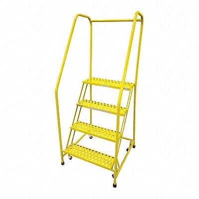 Rolling Ladder Steel 70In. H. Yellow MPN:1004R2630A2E10B3C2P6