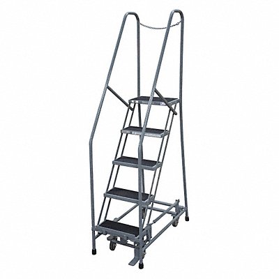 Rolling Ladder Steel 80In. H. Gray MPN:1005R1820A2E10B4D3C1P6