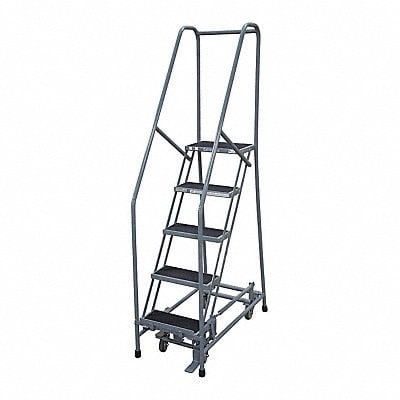 Rolling Ladder Steel 80In. H. Gray MPN:1005R2630A2E10B4AC1P6