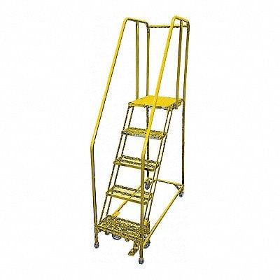 Rolling Ladder Steel 80In. H. Yellow MPN:1005R2630A2E20B4C2P6