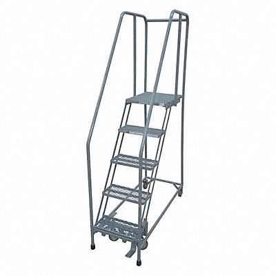 Rolling Ladder 80 in H 5 Steps Rubber MPN:1005R2630A2E30B4C1P6