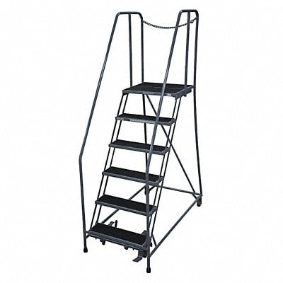 Rolling Ladder Steel 90In. H. Gray MPN:1006R2630A2E20B4D3C1P6