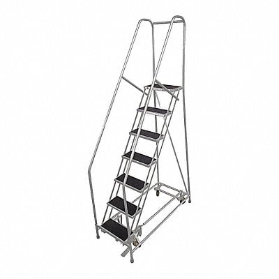 Rolling Ladder Steel 100In. H. Gray MPN:1007R1824A2E10B4AC1P6