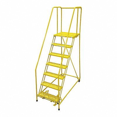 Rolling Ladder Steel 100In. H. Yellow MPN:1007R2630A3E30B4C2P6